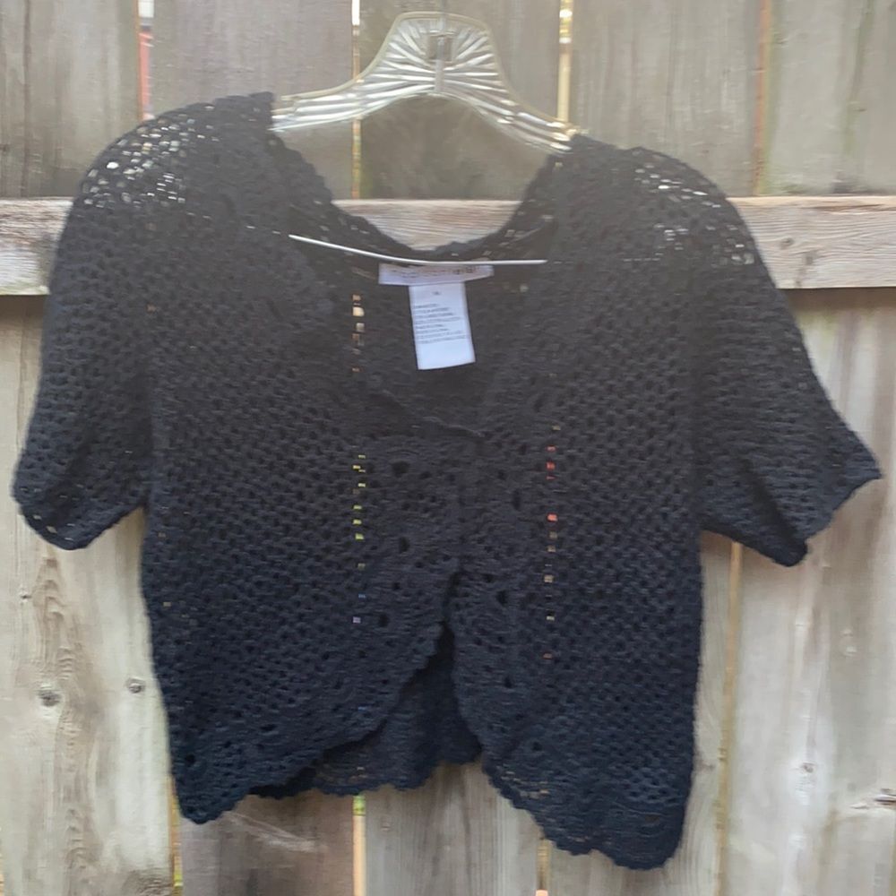 Madison Leigh crotchet crop cardigan sz. M